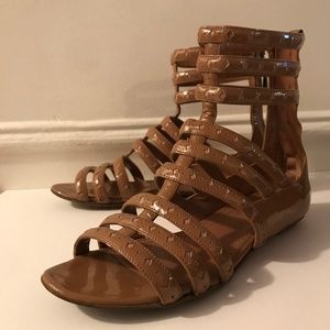 SALE 🎉 ALAIA Nude Patent Leather Gladiator Sandal